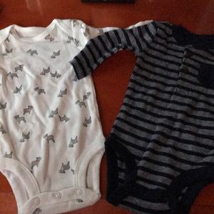 2 long sleeve onesies